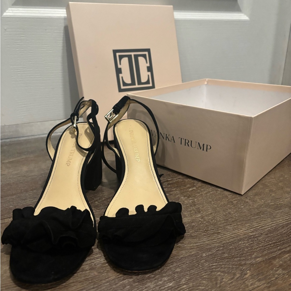 Ivanka Trump Black Heeled Sandals